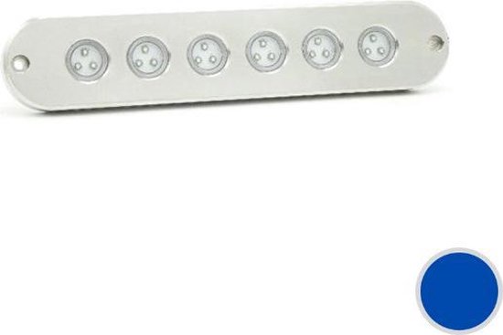 Foto: Apache proled classic series sextuple rvs 316l boot steiger onderwater led verlichting midnight blue ip68