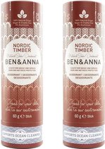 Ben & Anna Deodorant - Nordic Timber - Vegan - Natuurlijk - 2 pak