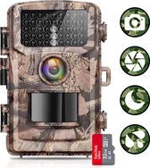 Wildcamera – Wildlife camera - Wildcamera met nachtzicht – Camera voor buiten – Spatwaterdicht – Infraroodcamera – Inc. 32 GB SD Kaart