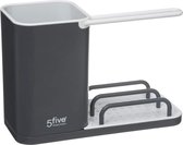 5Five - Sink - Wastafel - Wasbak - Organizer - 3 in 1 - Grijs