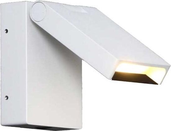 Artdelight - Wandlamp Kapo - Wit - LED 6W 2700K - IP20 - 3-stappen Dimmer