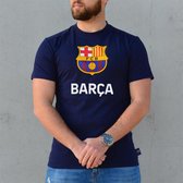 FC Barcelona T-shirt logo Barça volwassenen - maat L - blauw