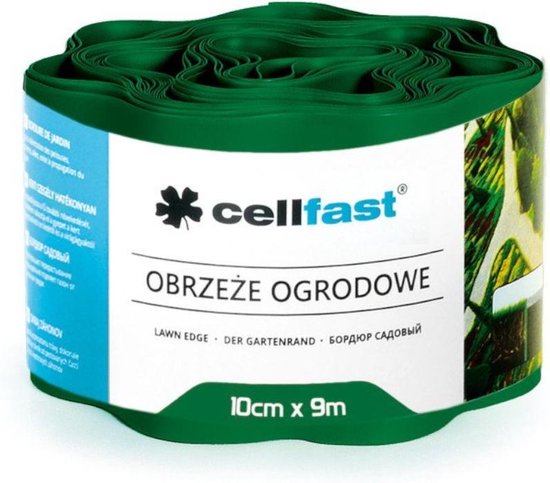 Foto: Cellfast gegolfde tuinrand 10cm x 9m donkergroen