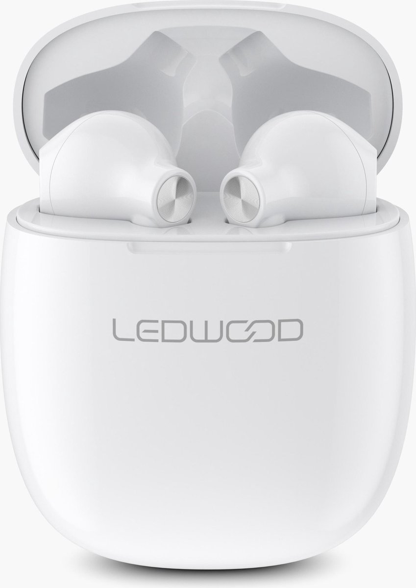 LEDWOOD LD-T16-TWS-WHI - EXPLORER T16 TWS in-ear earphones met lange afspeeltijd, wit