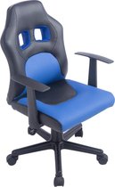 Bureaustoel - Kinderstoel - Racing - Kunstleer - Zwart/Blauw