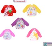 MARSEL Baby Slab met Lange Mouwen (5 stuk per pack) /  Waterdicht