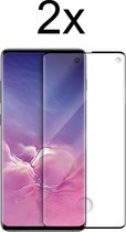 Samsung S10 Screenprotector - Beschermglas Samsung galaxy S10 Screen Protector Glas - Full cover - 2 stuks