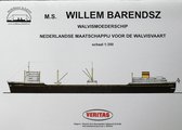 modelbouw, bouwplaat Van het walvismoederschip m.s. Willem Barendsz, schaal 1/350