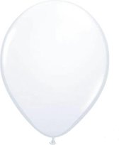 Ballonnen Metallic Wit 100 stuks