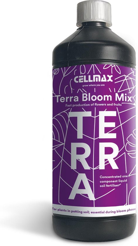 Cellmax TERRA - Plantenvoeding - Vloeibaar - 1L - voor Bloeiende planten - NPK 2-2-6