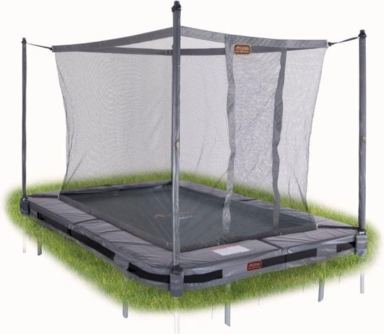 Veiligheidsnet incl palen tbv 380 x 255 cm Grijs (352-I)