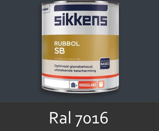 Trouwens Metafoor Vakantie Sikkens Rubbol SB RAL 7016 Antracietgrijs 1 Liter | bol.com