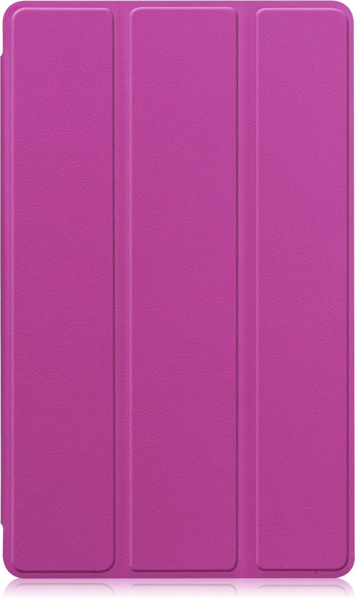 Hoesje - Geschikt voor Samsung Galaxy Tab A7 Lite - Dun & Stevig - Trifold Bookcase - Hard Cover - Hardcover Book Case - Tablet Hoes - Paars
