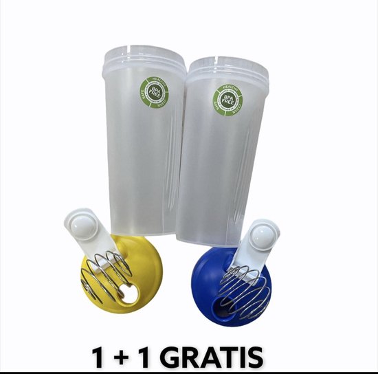 2x Narvie Shake Beker 600 ML Eiwitshaker Fitness Sport Shake Smoothie