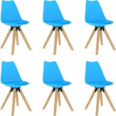 Medina Eetkamerstoelen 6 st blauw