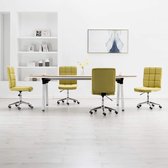 Medina Eetkamerstoelen 4 st stof groen