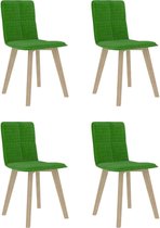 Medina Eetkamerstoelen 4 st stof groen