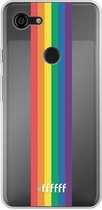 6F hoesje - geschikt voor Google Pixel 3 XL -  Transparant TPU Case - #LGBT - Vertical #ffffff