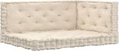Medina Palletvloerkussens 3 st katoen beige