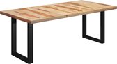 Medina Eettafel met O-vormige poten 200x100x77 cm massief sheeshamhout