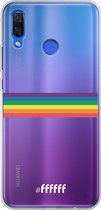 Huawei Nova 3 Hoesje Transparant TPU Case - #LGBT - Horizontal #ffffff