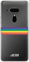 6F hoesje - geschikt voor HTC U12+ -  Transparant TPU Case - #LGBT - Horizontal #ffffff