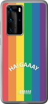 6F hoesje - geschikt voor Huawei P40 Pro -  Transparant TPU Case - #LGBT - Ha! Gaaay #ffffff