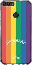 6F hoesje - geschikt voor Huawei P Smart (2018) -  Transparant TPU Case - #LGBT - Ha! Gaaay #ffffff