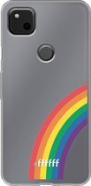 6F hoesje - geschikt voor Google Pixel 4a -  Transparant TPU Case - #LGBT - Rainbow #ffffff