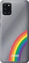 6F hoesje - geschikt voor Samsung Galaxy A31 -  Transparant TPU Case - #LGBT - Rainbow #ffffff