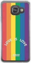 6F hoesje - geschikt voor Samsung Galaxy A3 (2016) -  Transparant TPU Case - #LGBT - Love Is Love #ffffff