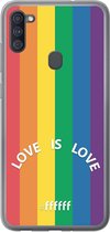 6F hoesje - geschikt voor Samsung Galaxy A11 -  Transparant TPU Case - #LGBT - Love Is Love #ffffff