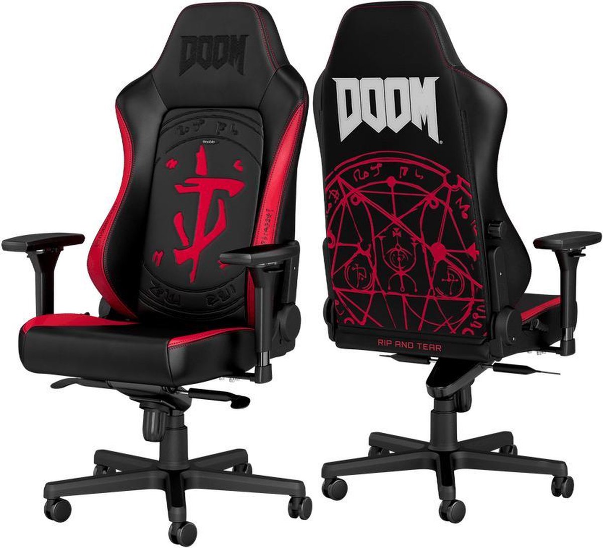 Noblechairs - DOOM Gamingstoel - Zwart/Rood – foto 3