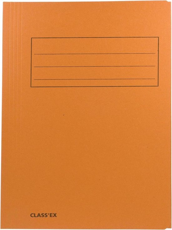 Class'ex dossiermap 3 kleppen formaat 237 x 32 cm (voor formaat A4) oranje