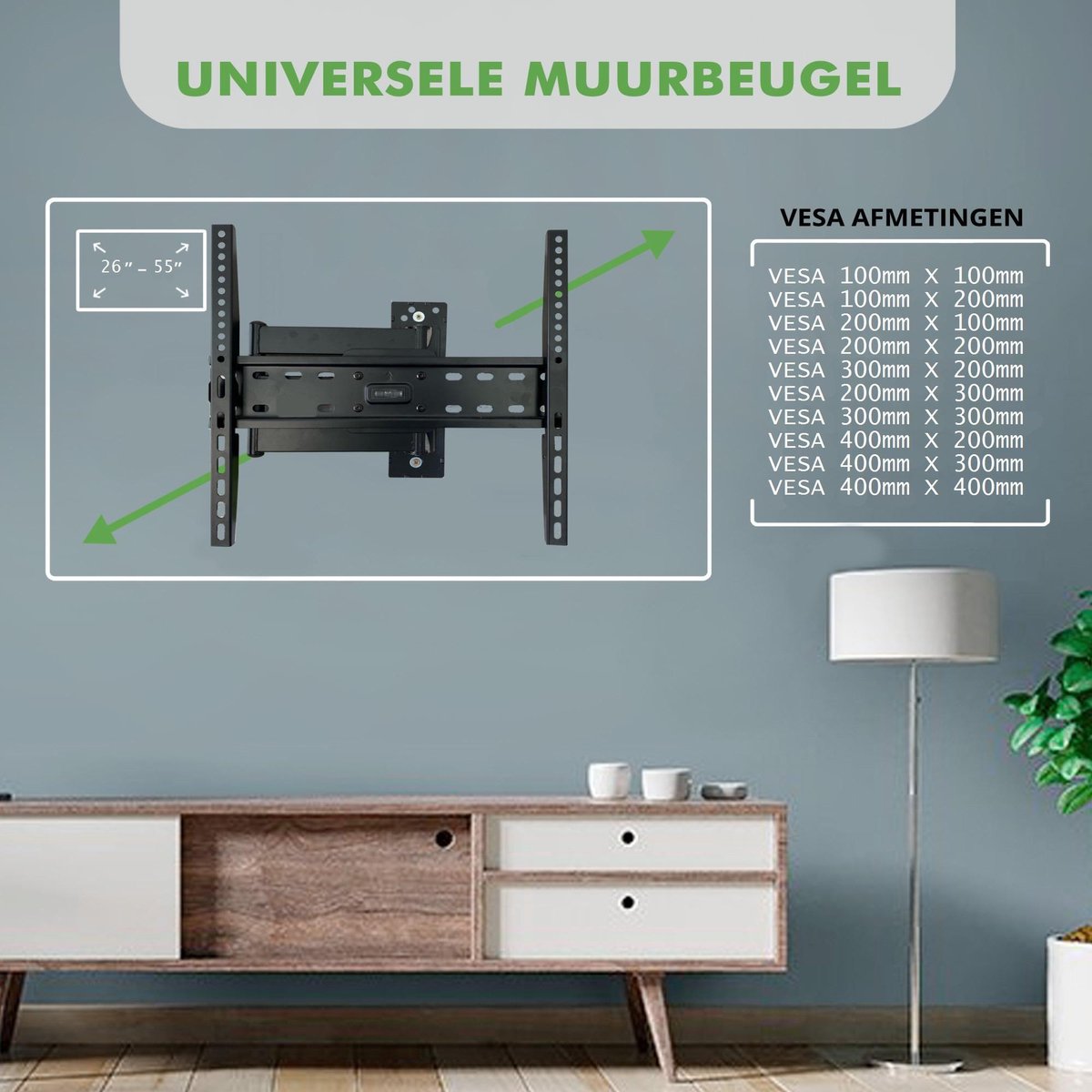 BELIFE Muurbeugel voor SONY - TV Beugel voor Sony televisies - 26'' tot 55 Inch thumbnail 3