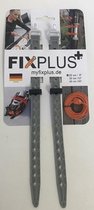 2 Fixplus straps grijs 23cm - TPU spanband voor snel en effectief bundelen en bevestigen van fietsonderdelen, ski's, buizen, stangen, touwen en latten