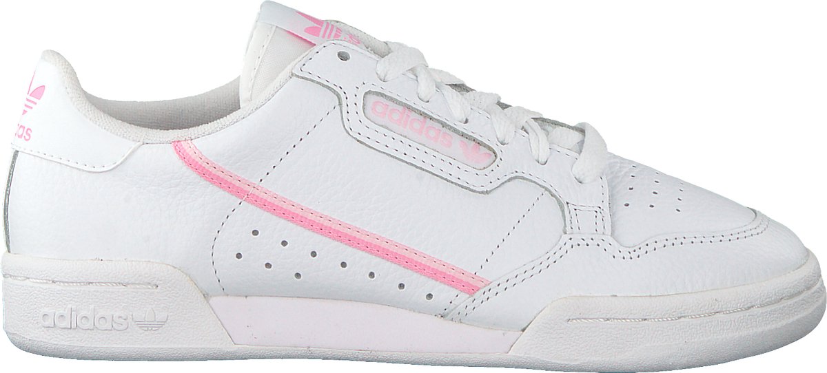 adidas originals white and pink continental 80 sneakers