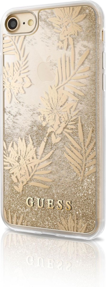 Guess Palm Spring Glitter Case - goud - voor iPhone 7/8