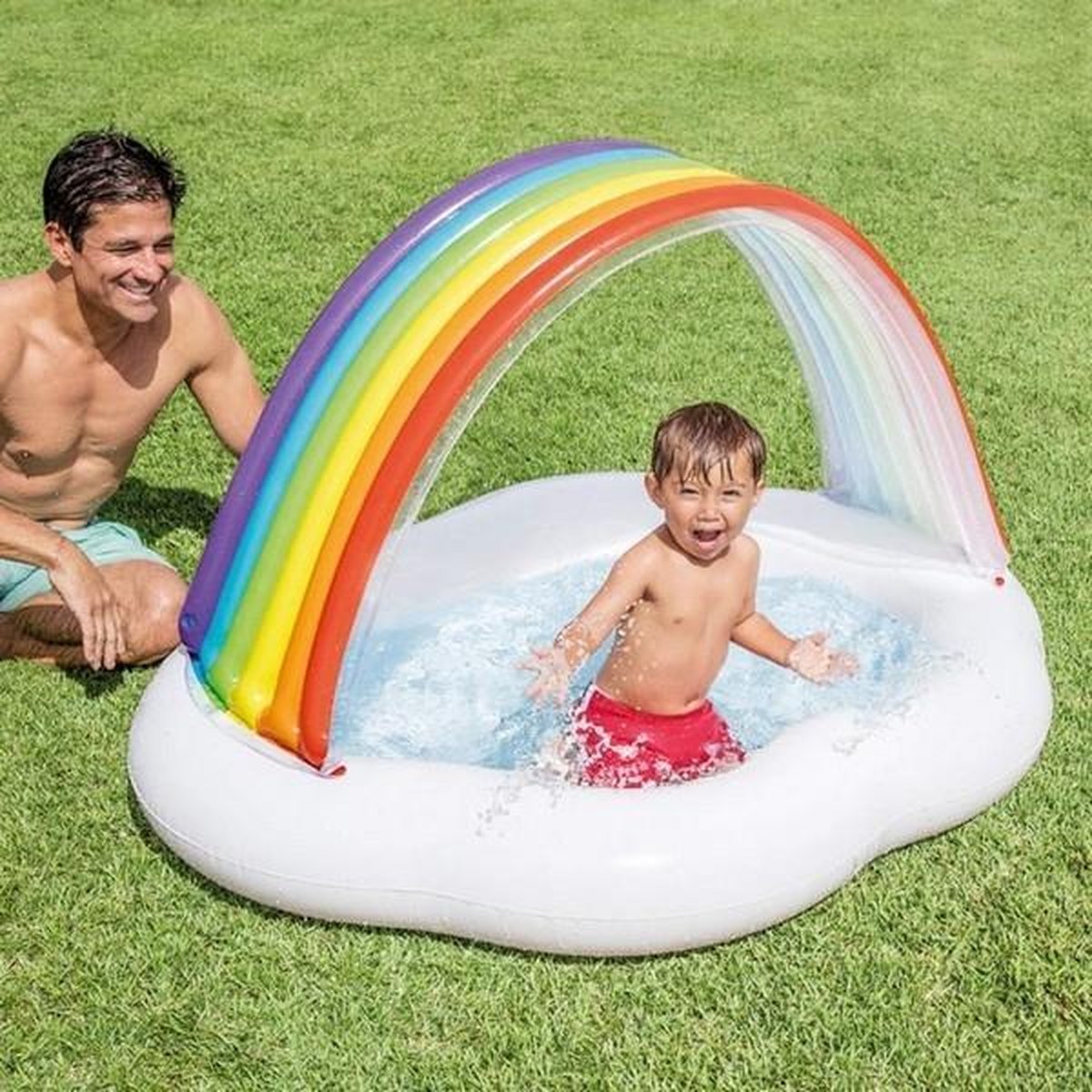 Premium Baby zwembad | kinder zwembad | kinderzwembadje opblaasbaar | Peuter zwembad |kinderzwembad Regenboog |