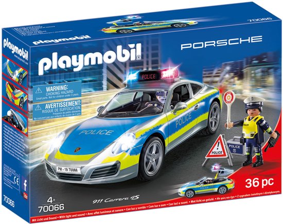 Foto: Playmobil porsche 911 carrera 4s politie wit 70066