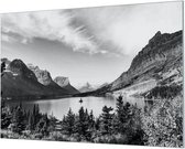 Wandpaneel Glacier National Park  | 100 x 70  CM | Zwart frame | Wand-beugels (27 mm)
