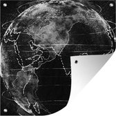 Tuindoek Aarde - Lijn - Zwart - Wit - 100x100 cm