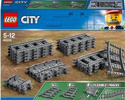 Machtig bedenken Array LEGO City Rechte en Gebogen Rails - 60205 | bol.com