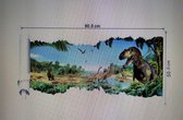 Dinosaurus Muur, - vloersticker - 90 x 50 cm - dinosaurussen - dino - kinderkamer