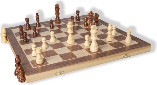 Thumbnail van een extra afbeelding van het spel Thexa - Premium schaakset (39x39 cm) - hout - magnetisch