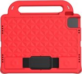Voor iPad Air 4 10.9 2020 Diamond Series EVA Anti-Fall Shockproof Sleeve Beschermhoes met houder en riem (rood)