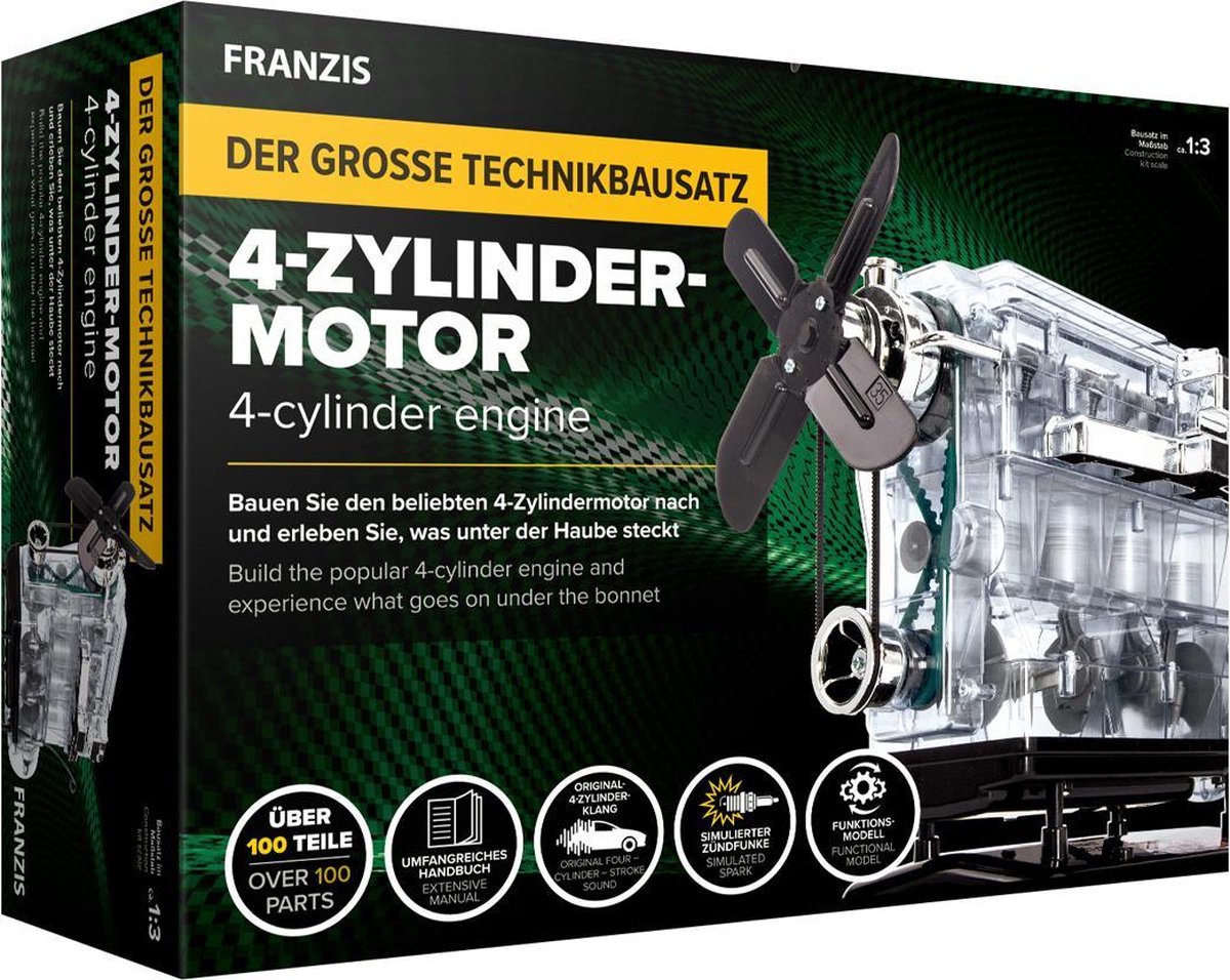 Franzis Modelbouwpakket Militaire voertuigen - 67175-2 4-Cylinder Engine Kit Plastic - 1:3 - Modelbouw