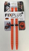 2 Fixplus straps oranje 23cm - TPU spanband voor snel en effectief bundelen en bevestigen van fietsonderdelen, ski's, buizen, stangen, touwen en latten