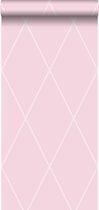 Origin behang ruiten roze - 345722 - 53 cm x 10,05 m