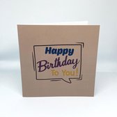 Inspreek-Wenskaart: Happy Birthday